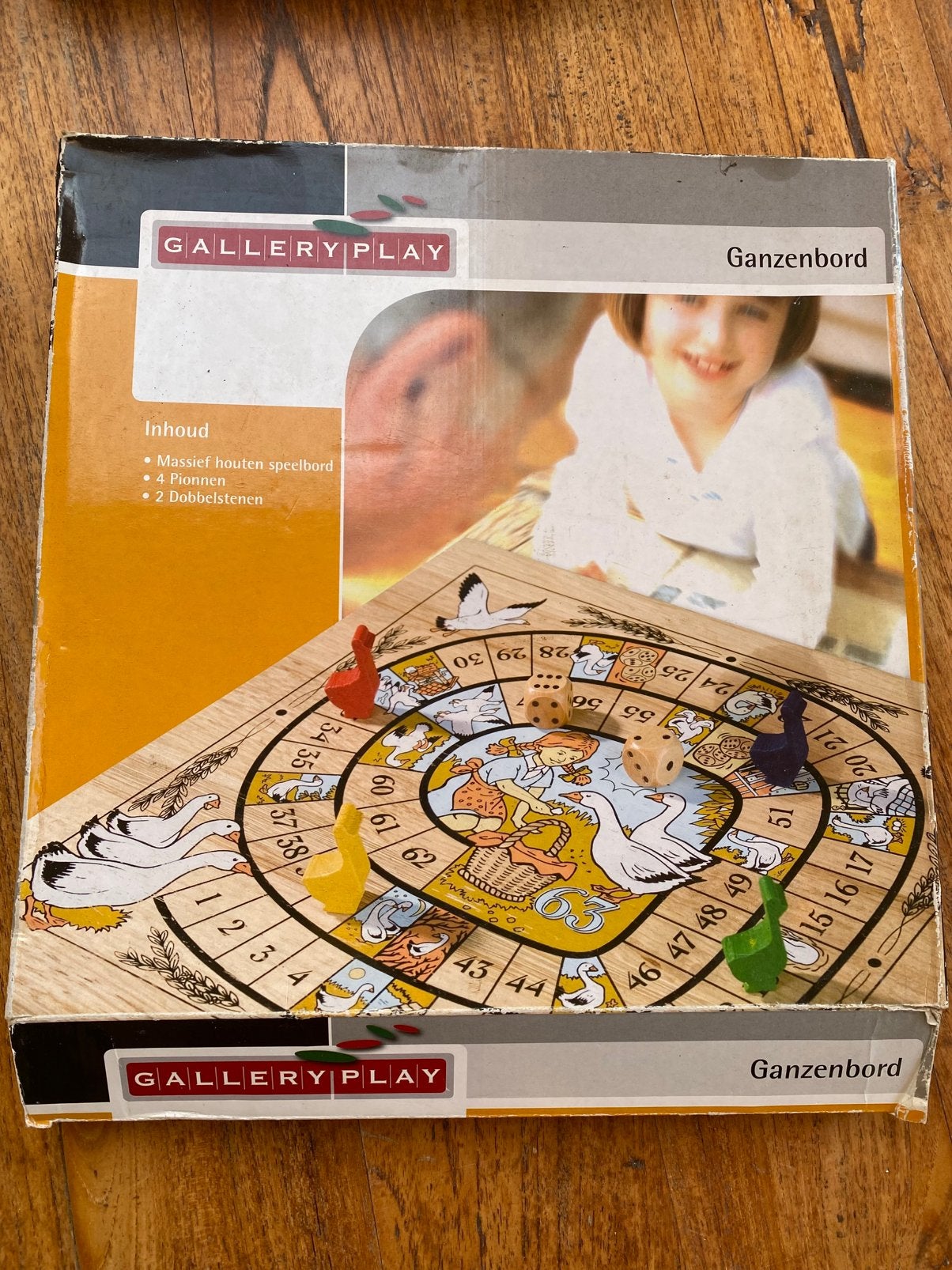 Houten Ganzenbord, Ophalen of Verzenden, Zo goed als nieuw