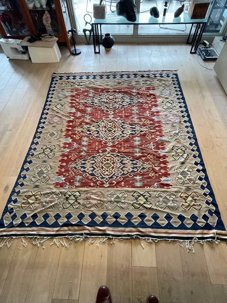 Egyptische Kelim. Vloerkleed van kamelenhaar, 230x185cm, Gebruikt, 150 tot 200 cm, 200 cm of meer, Ophalen of Verzenden