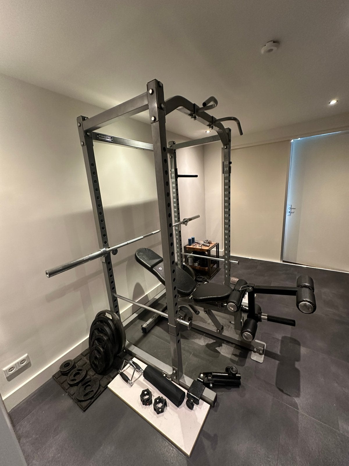 Sqaut rack / Power rack - Home gym - Fitness set - Powertec, Ophalen, Zo goed als nieuw, Benen