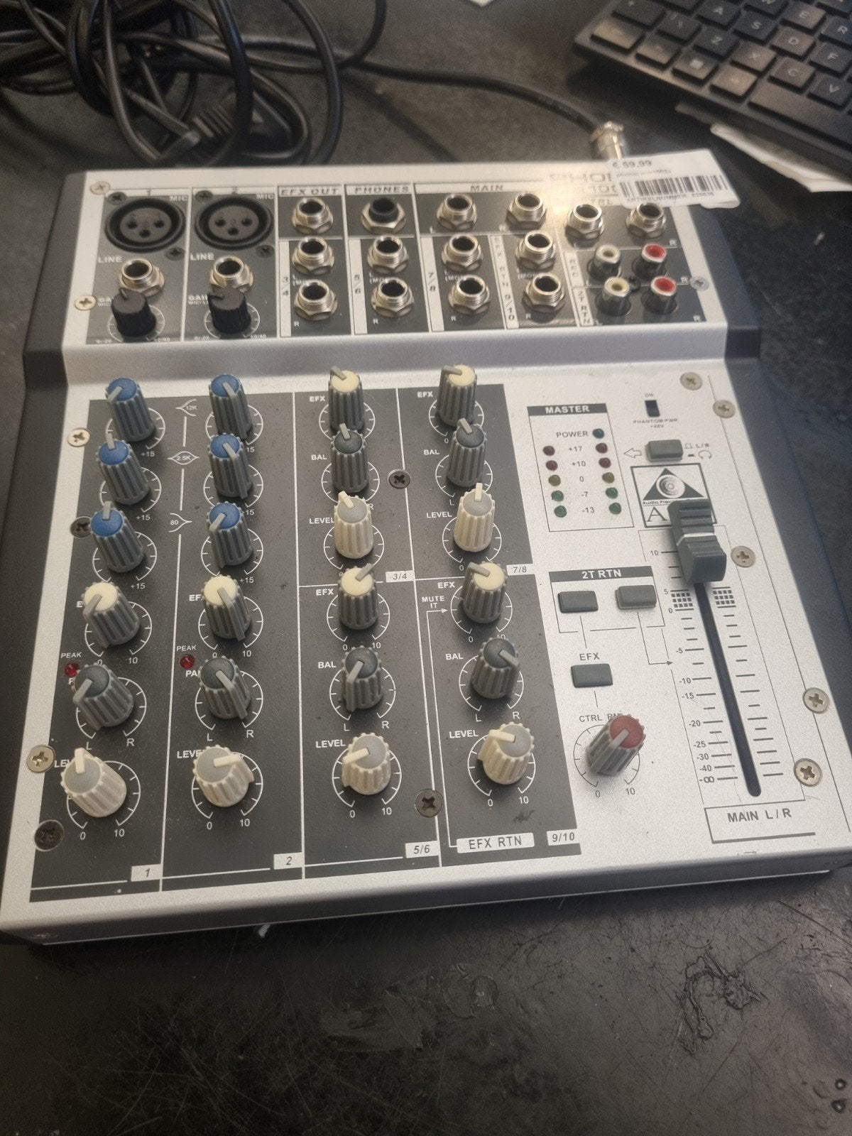 Phonic MM1002a Mengpaneel - Compacte Mixer, Gebruikt, Onbekend, Microfooningang, Ophalen of Verzenden
