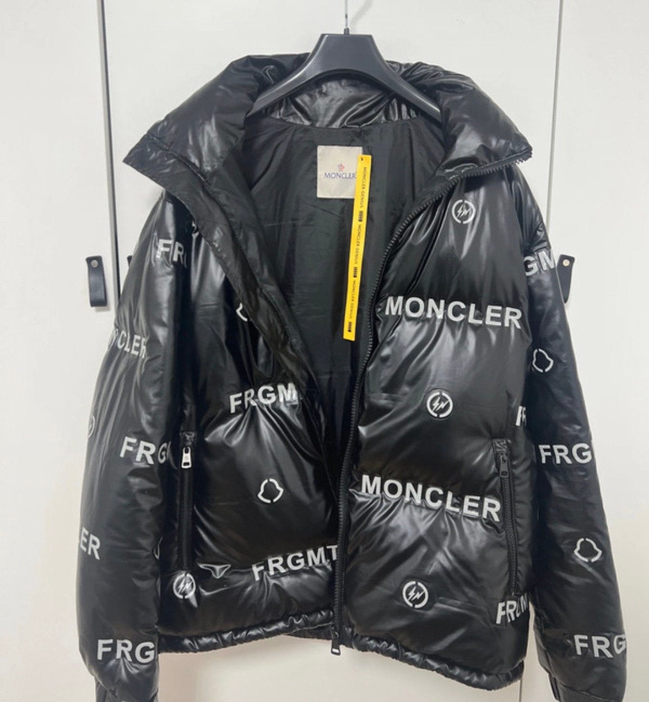 Moncler Fragment Puffer Jacket Zwart - Maat L, Kleding | Heren, Jassen | Winter, Ophalen of Verzenden, Zo goed als nieuw, Maat 48/50 (M)
