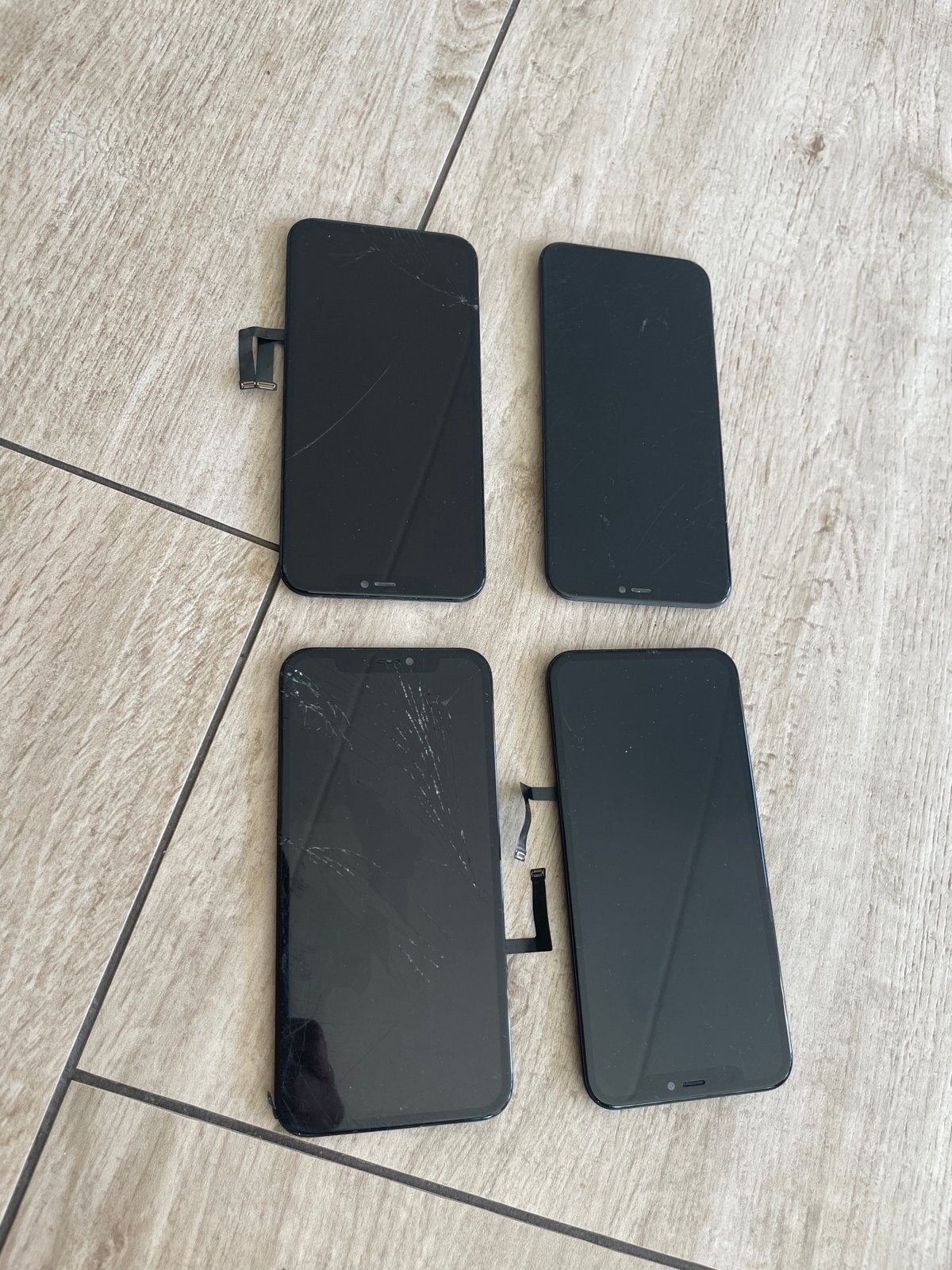 4 kapotte iPhone schermen voor onderdelen, Ophalen of Verzenden, Niet werkend, Overige typen, Apple