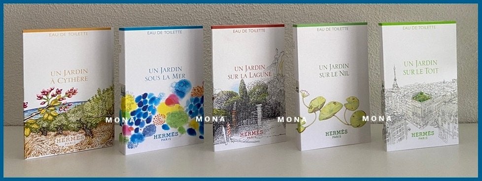 Un Jardin set 5 parfum samples proefje testers monsters, Verzenden, Nieuw
