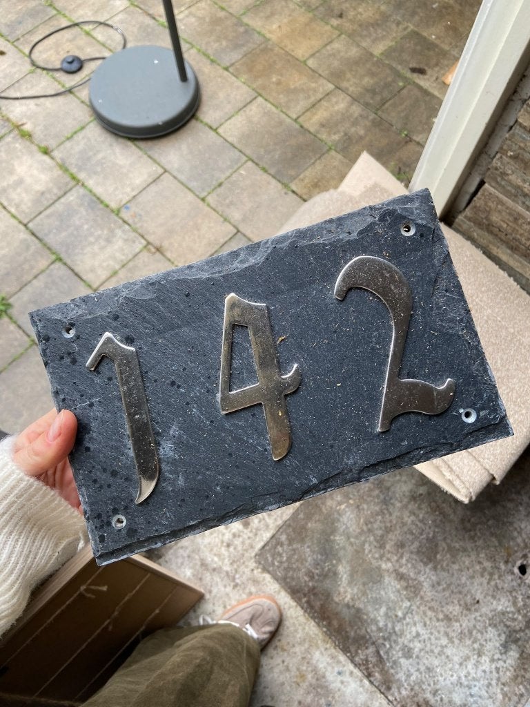 Huisnummer bord, Antiek en Kunst, Ophalen of Verzenden