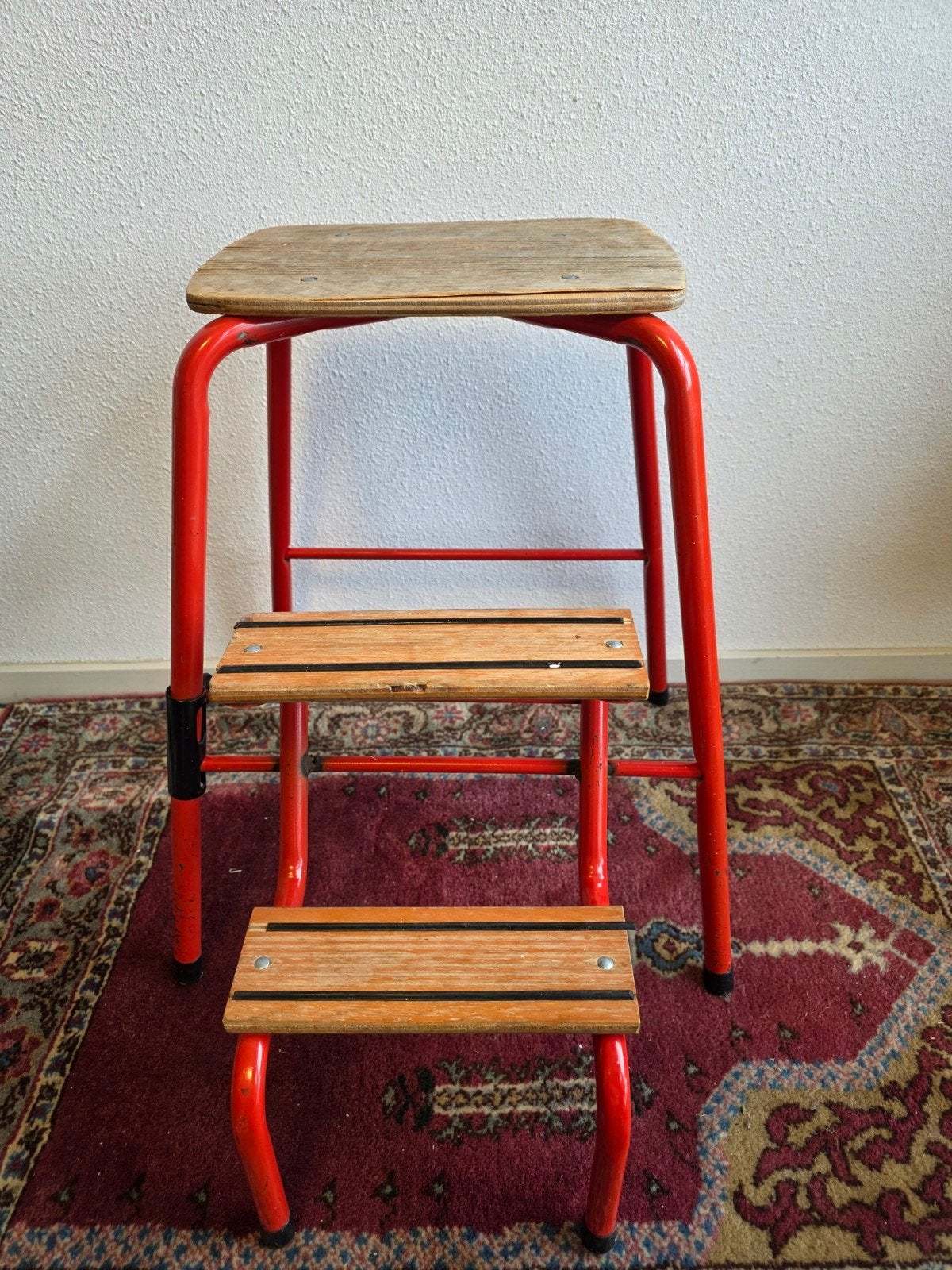 vintage houten krukje huishoudtrapje keukentrap, Ophalen of Verzenden, Huis en Inrichting