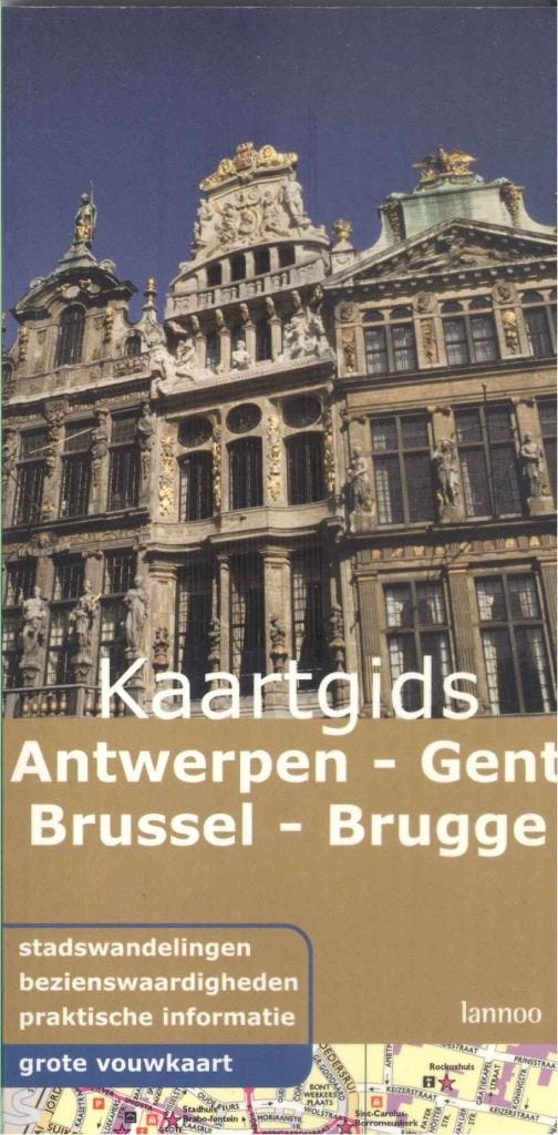 Lannoo - Kaartgids Antwerpen - Gent - Brussel - Brugge, Ophalen of Verzenden, Reisgids of -boek, Benelux, Gelezen