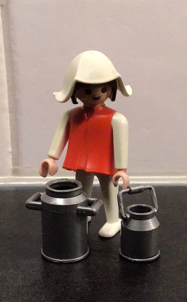 Playmobil - Boerin met melkbussen, Ophalen of Verzenden, Gebruikt