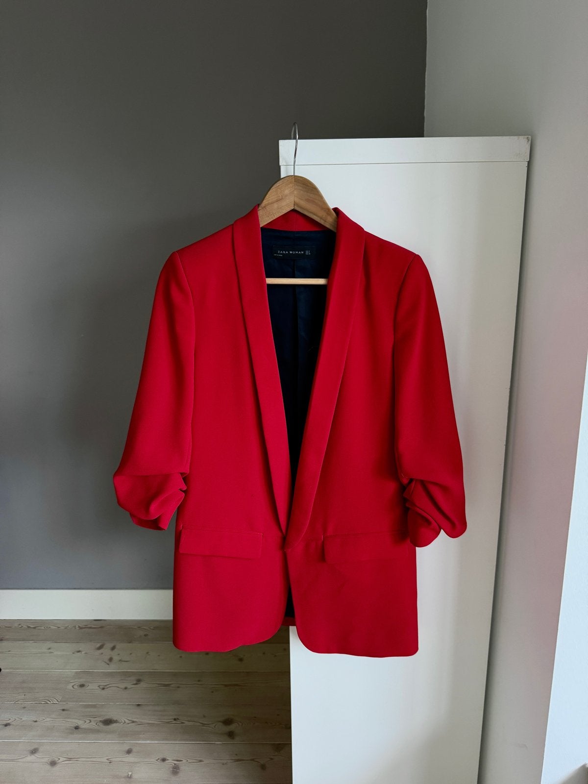 Rode Blazer Zara Maat S, Ophalen of Verzenden, Zo goed als nieuw, Jasje, Maat 36 (S)