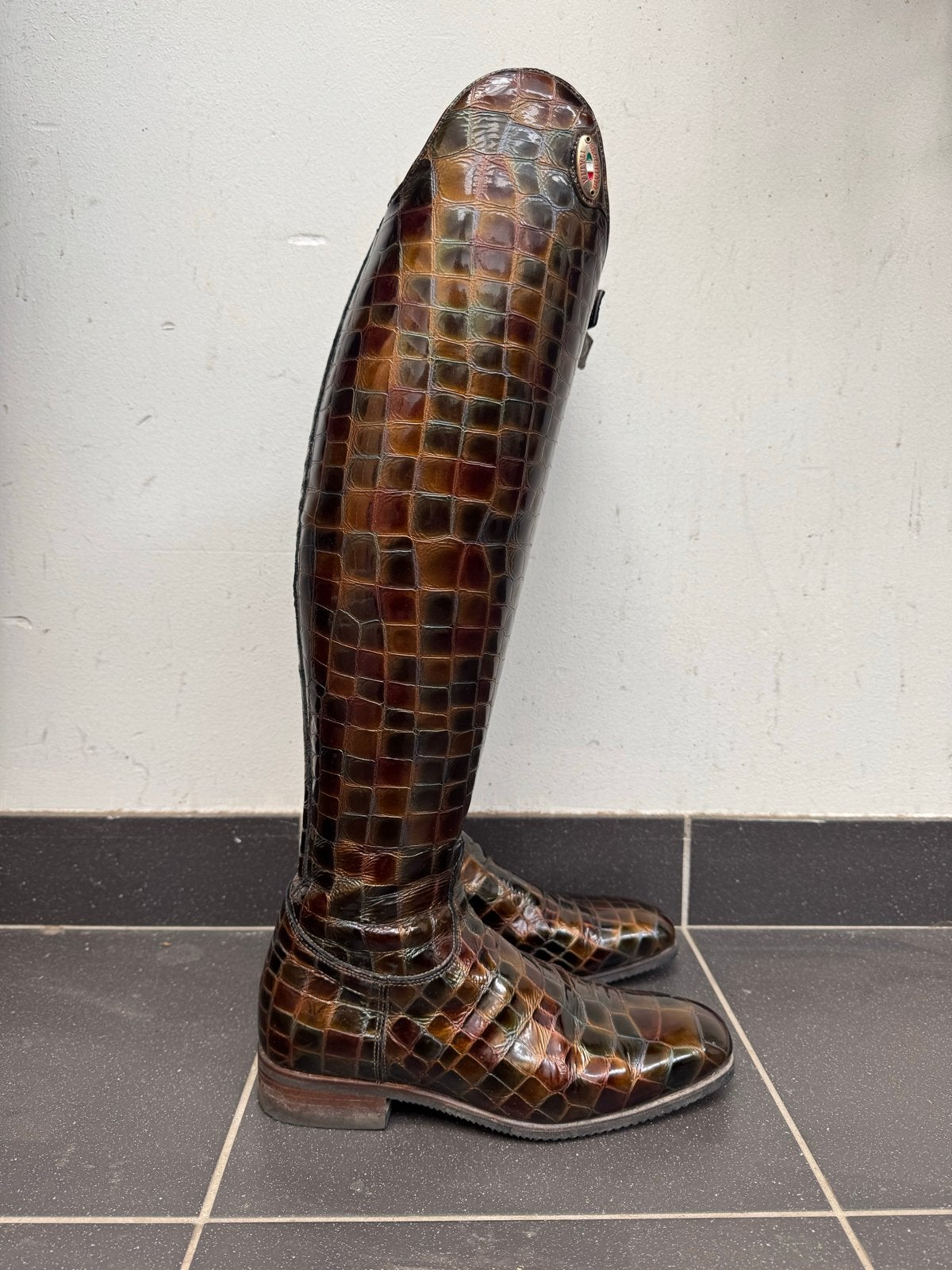 Secchiari rijlaarzen custom croco lak (DeNiro, Petrie), Dieren en Toebehoren, Ophalen of Verzenden, Zo goed als nieuw, Dressuur