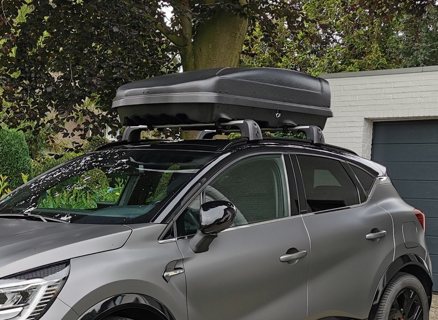 Originele Renault Captur Dakkoffer 380L + QuickFix Dakdrager, Ophalen, Zo goed als nieuw