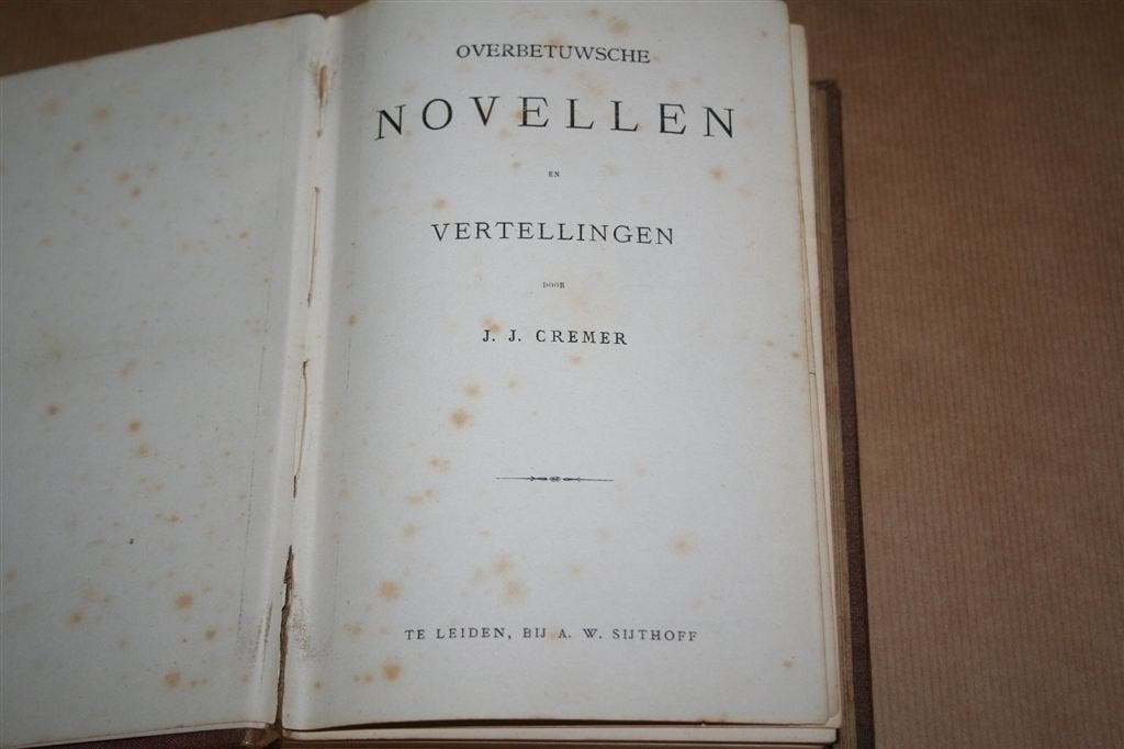 Overbetuwsche Novellen. J. J. Cremer. 1880., Ophalen of Verzenden