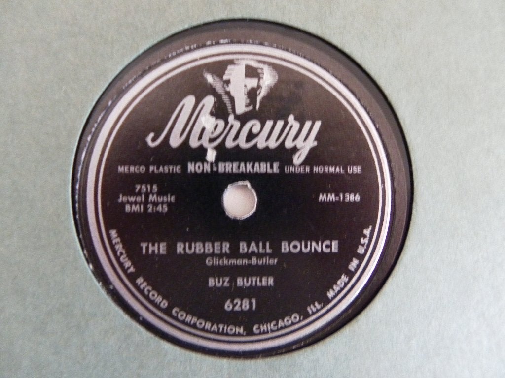 78 Toerenplaat Buz Butler - The Rubber Ball Bounce, Gebruikt, 10 inch, Ophalen of Verzenden, Americana