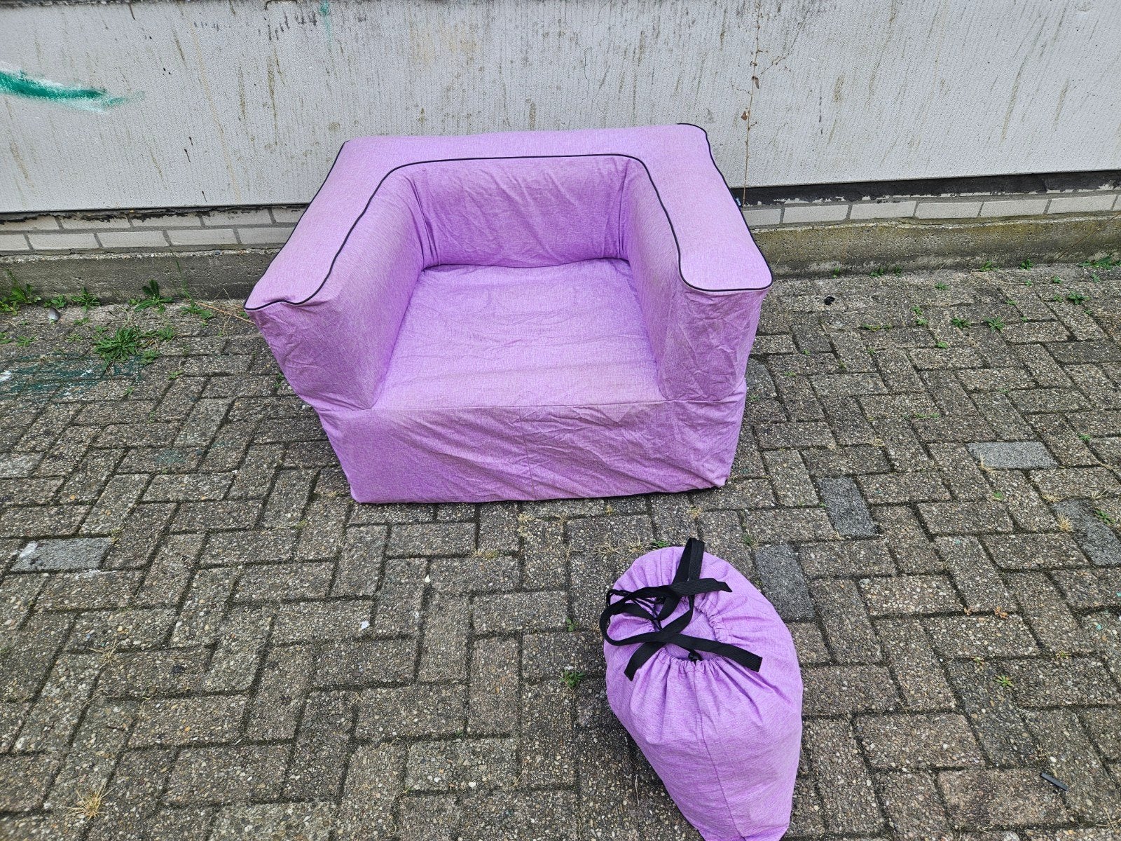 Comfortabele opblaasbare stoel. usb, Ophalen, Overige kleuren, Stof, Zo goed als nieuw