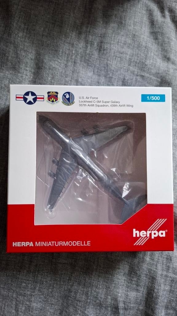 Herpa 1:500 C5M USAF, Hobby en Vrije tijd, Modelbouw | Vliegtuigen en Helikopters, Ophalen of Verzenden, Zo goed als nieuw