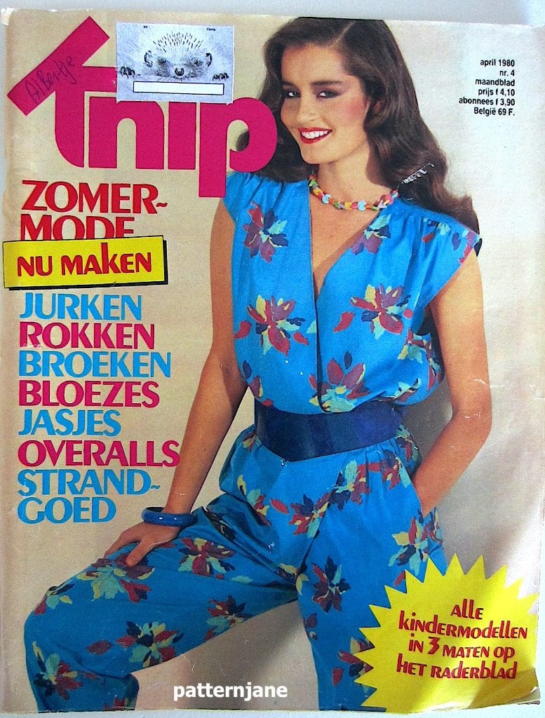 knip april 1980 - mooie vintage mode maken - vintage mode, Hobby en Vrije tijd, Kledingpatronen, Overige typen, Verzenden, Vrouw
