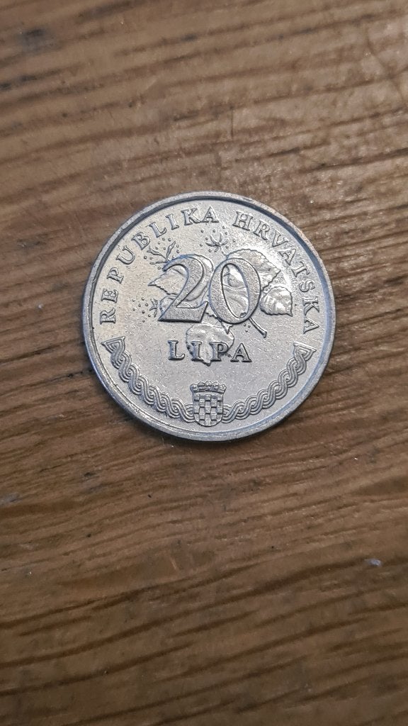 Kroatië - 20 Lipa 1999 (D5), Postzegels en Munten, Verzenden, Overige landen, Losse munt