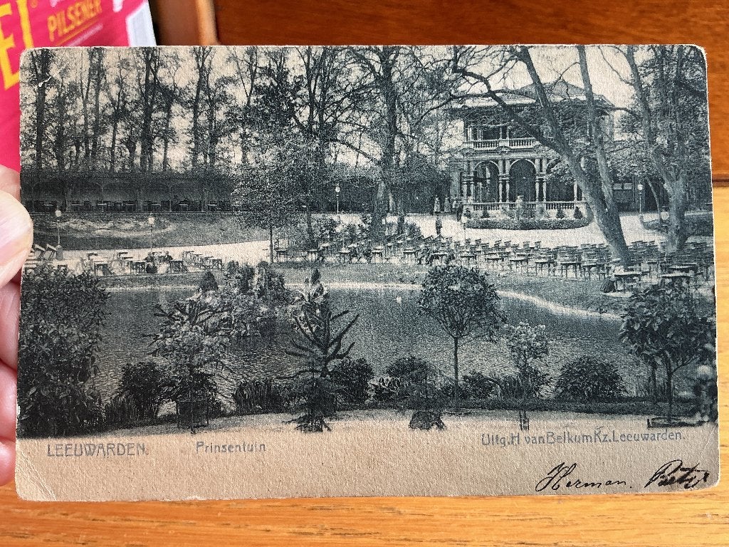 Leeuwarden prinsentuin 1907, Verzenden, Voor 1920, Gelopen, Friesland