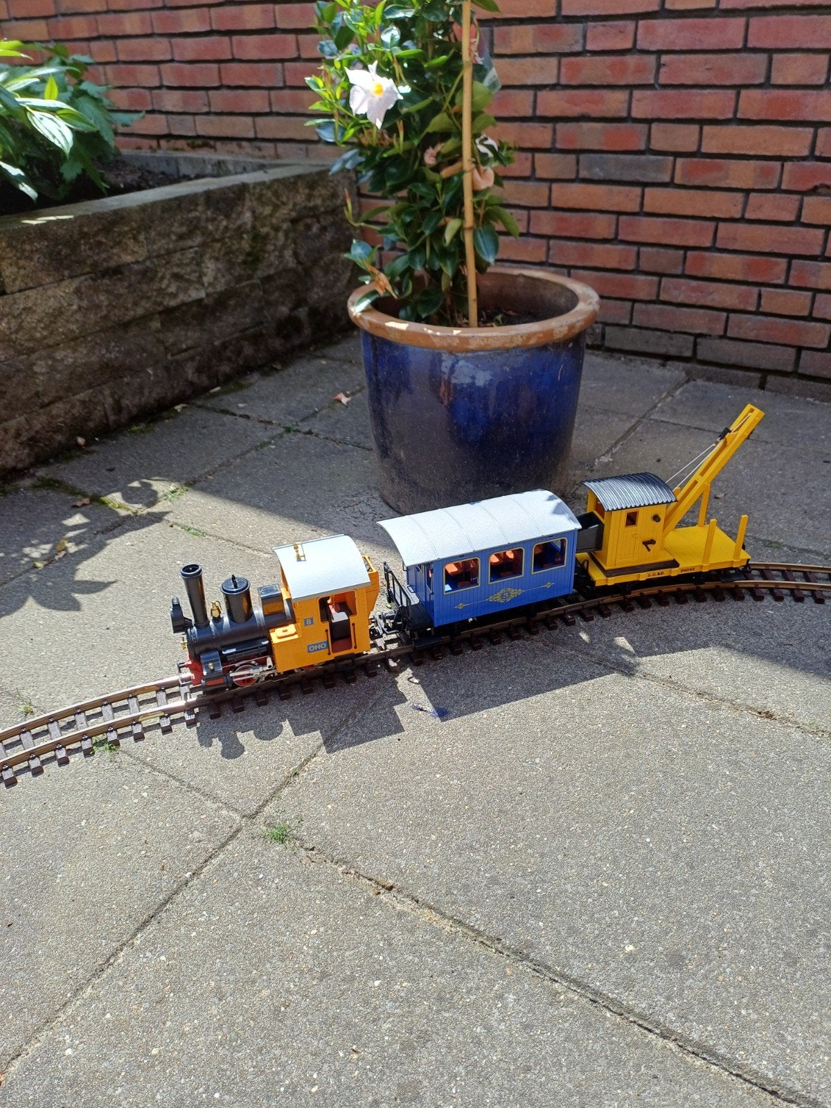 LGB treinset met rails, Hobby en Vrije tijd, Ophalen, Treinset, Gelijkstroom, Zo goed als nieuw