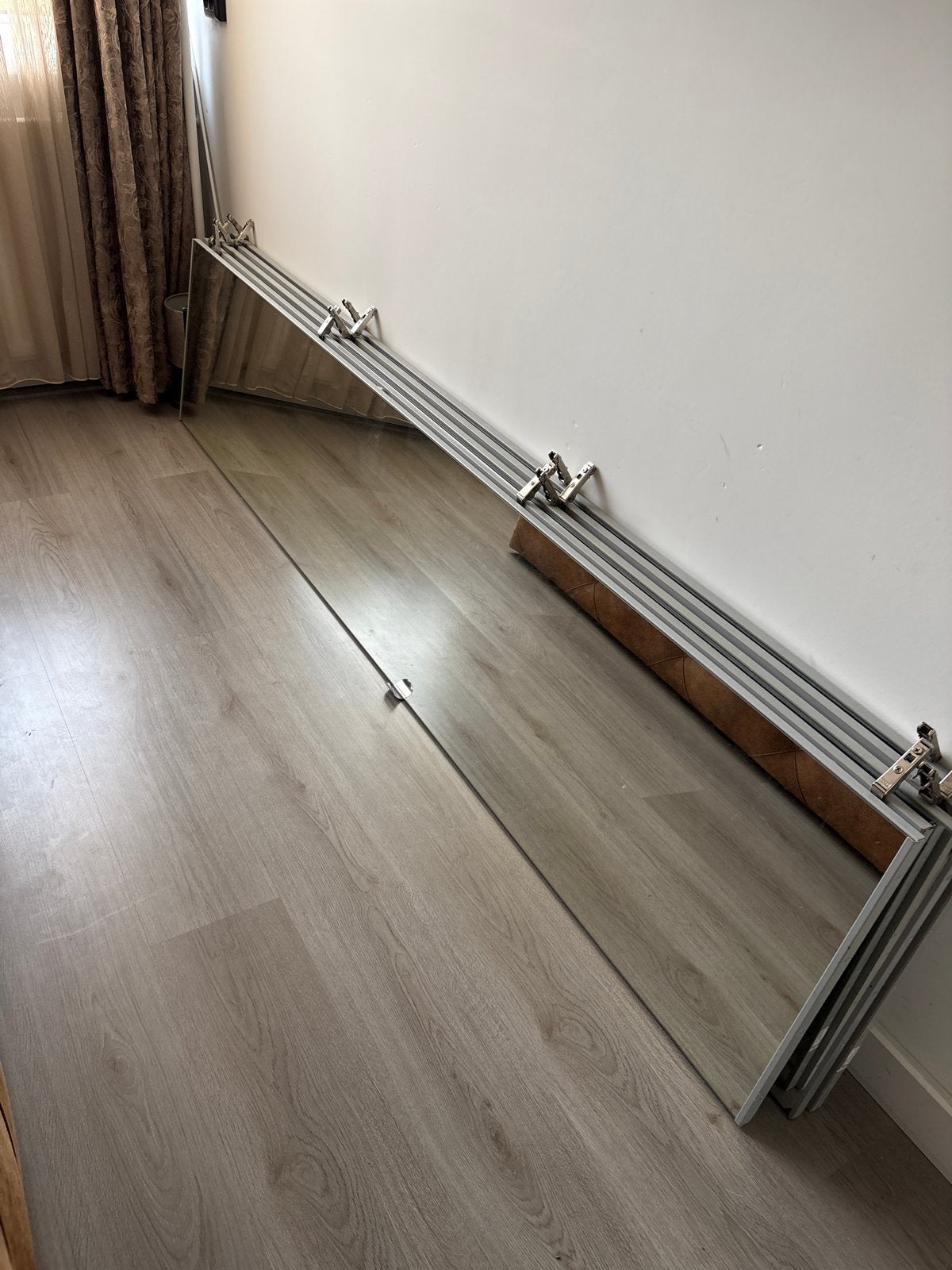 4 Spiegeldeuren paxkast met ophangsysteem, Ophalen of Verzenden, Gebruikt, 25 tot 50 cm, 150 tot 200 cm