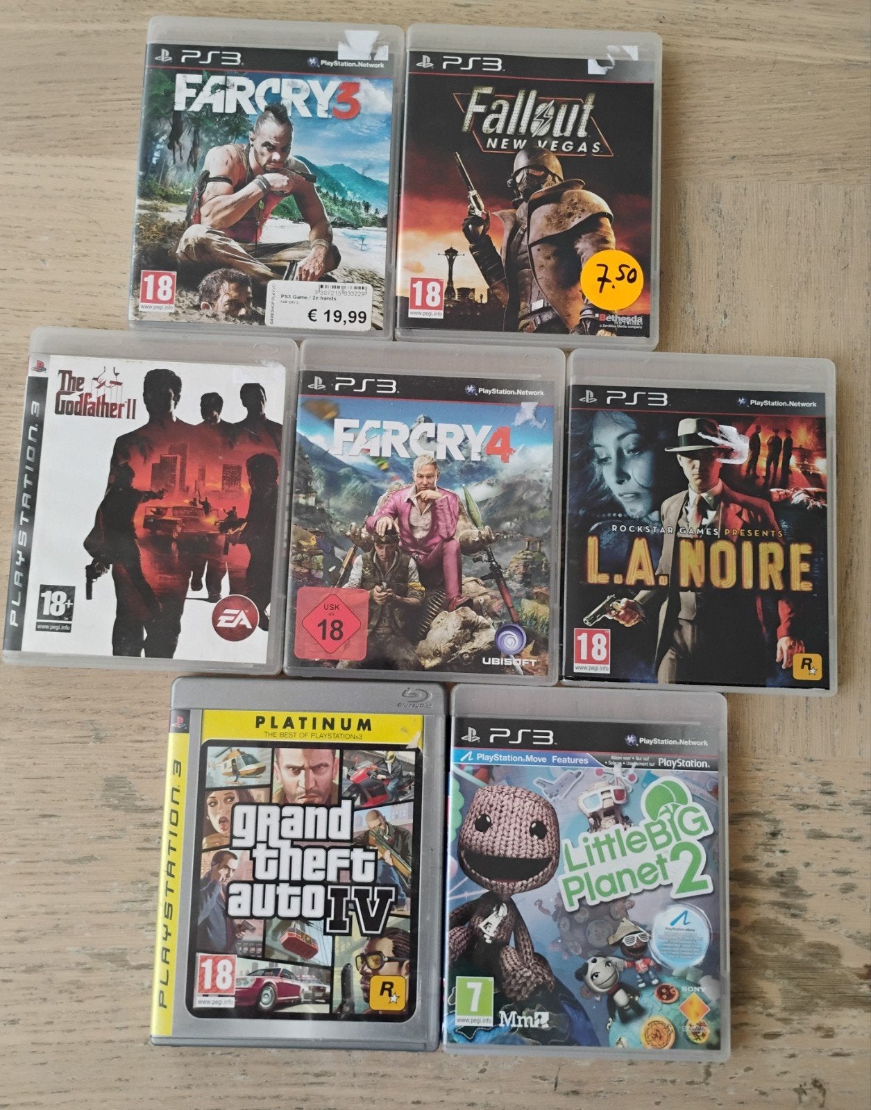 7 originele PlayStation 3 games - Nette staat, Ophalen of Verzenden, Gebruikt, Avontuur en Actie, Vanaf 3 jaar