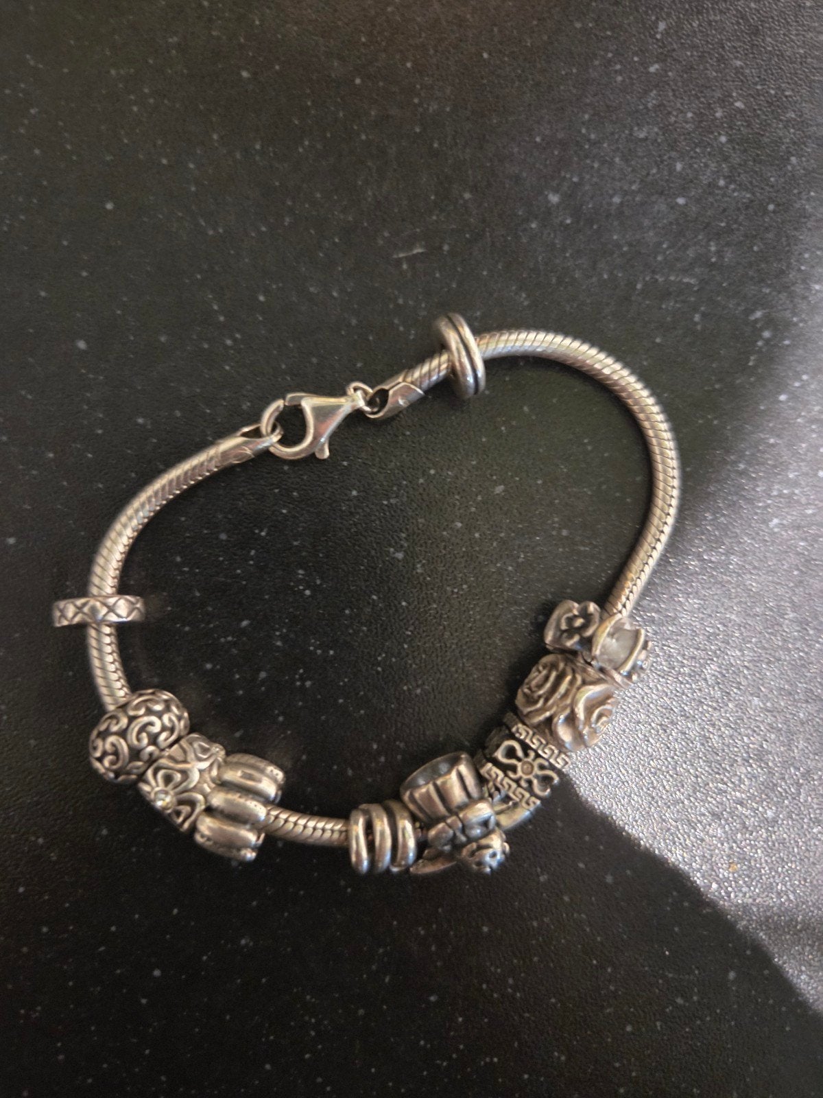 italy 925 zilver armband met bedels, Sieraden, Tassen en Uiterlijk, Armbanden, Ophalen of Verzenden, Zo goed als nieuw, Zilver