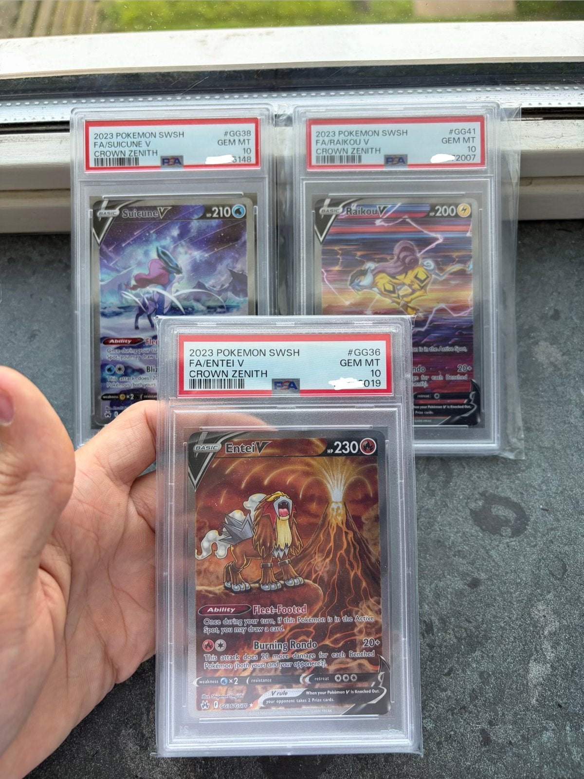 Entei, Suicune, Raikou Crown Zenith PSA10, Ophalen of Verzenden, Nieuw, Meerdere kaarten
