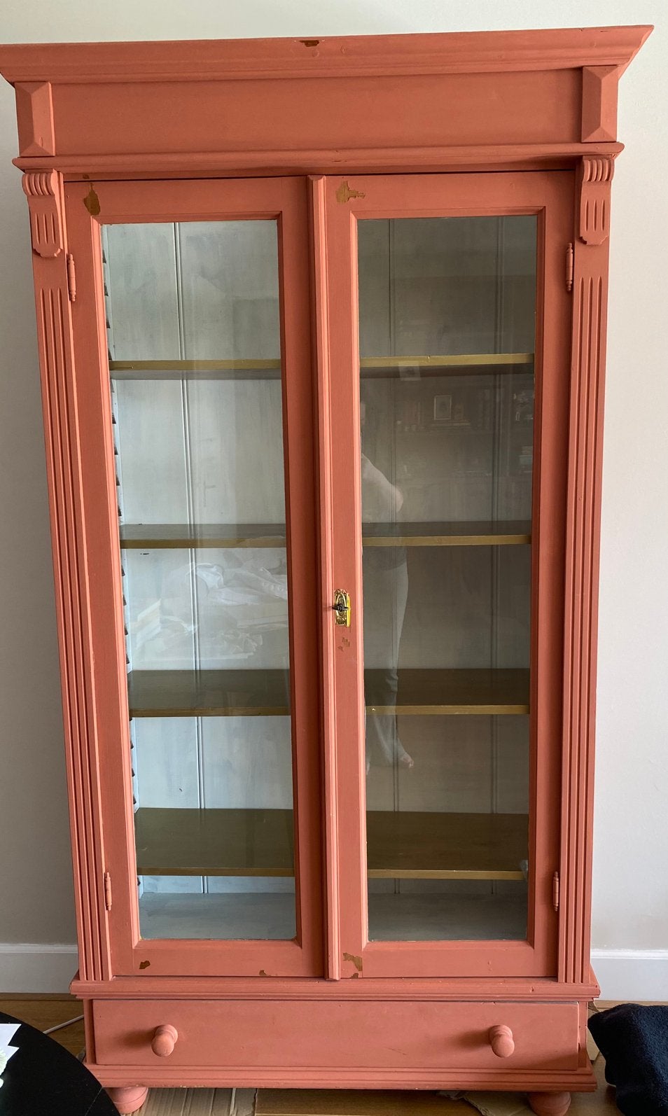 Servicekast / boekenkast met lade – 200 cm hoog – bieden, Huis en Inrichting, Ophalen, Gebruikt, 200 cm of meer, Vintage
