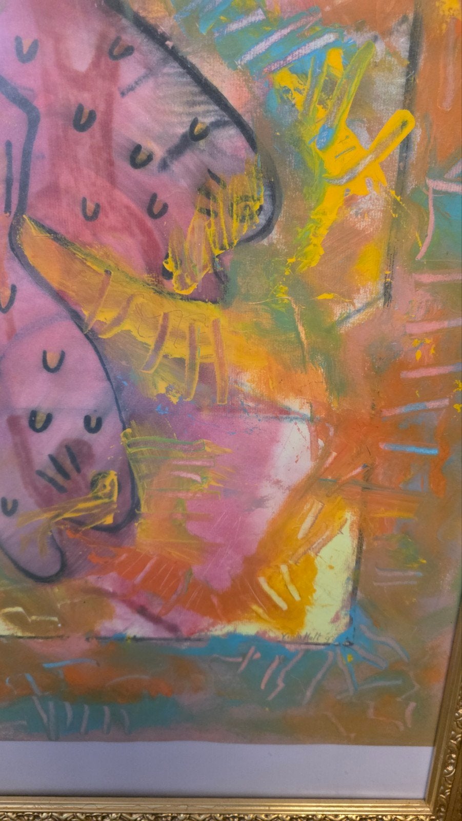 groot schilderij Viola Holt, Antiek en Kunst, Ophalen