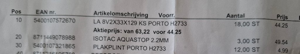 Laminaat, Ophalen, Gebruikt, 50 tot 150 cm, 10 m² of meer
