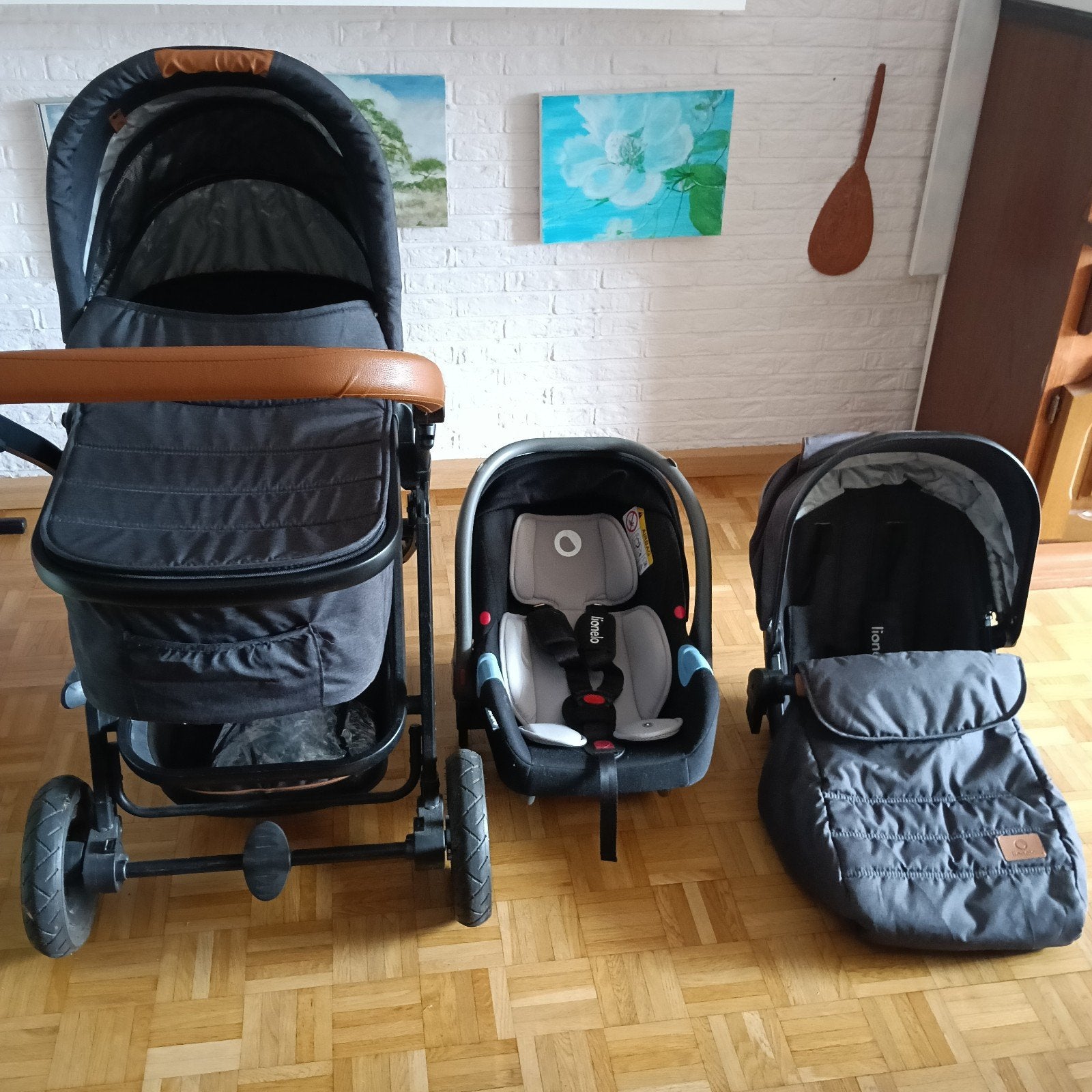 Lionelo 3 in 1 combi kinderwagen., Kinderen en Baby's, Kinderwagens en Combinaties, Ophalen, Gebruikt, Combiwagen, Overige merken