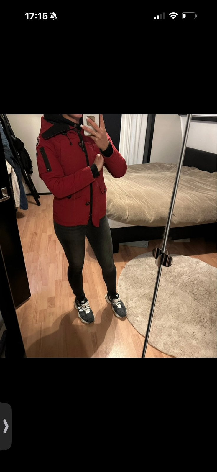 Canada goose winterjas rood XS, Ophalen of Verzenden, Gedragen, Maat 34 (XS) of kleiner, Rood