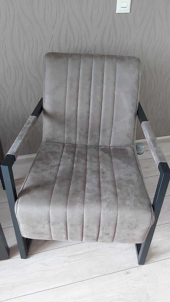 Fauteuil rhino taupe 2 stuks, Ophalen, Gebruikt, 75 tot 100 cm, 50 tot 75 cm