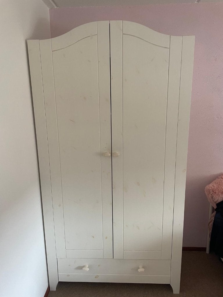 Witte stevige Kledingkast - ZGS, Ophalen, Kast, 50 tot 70 cm, 105 cm of meer