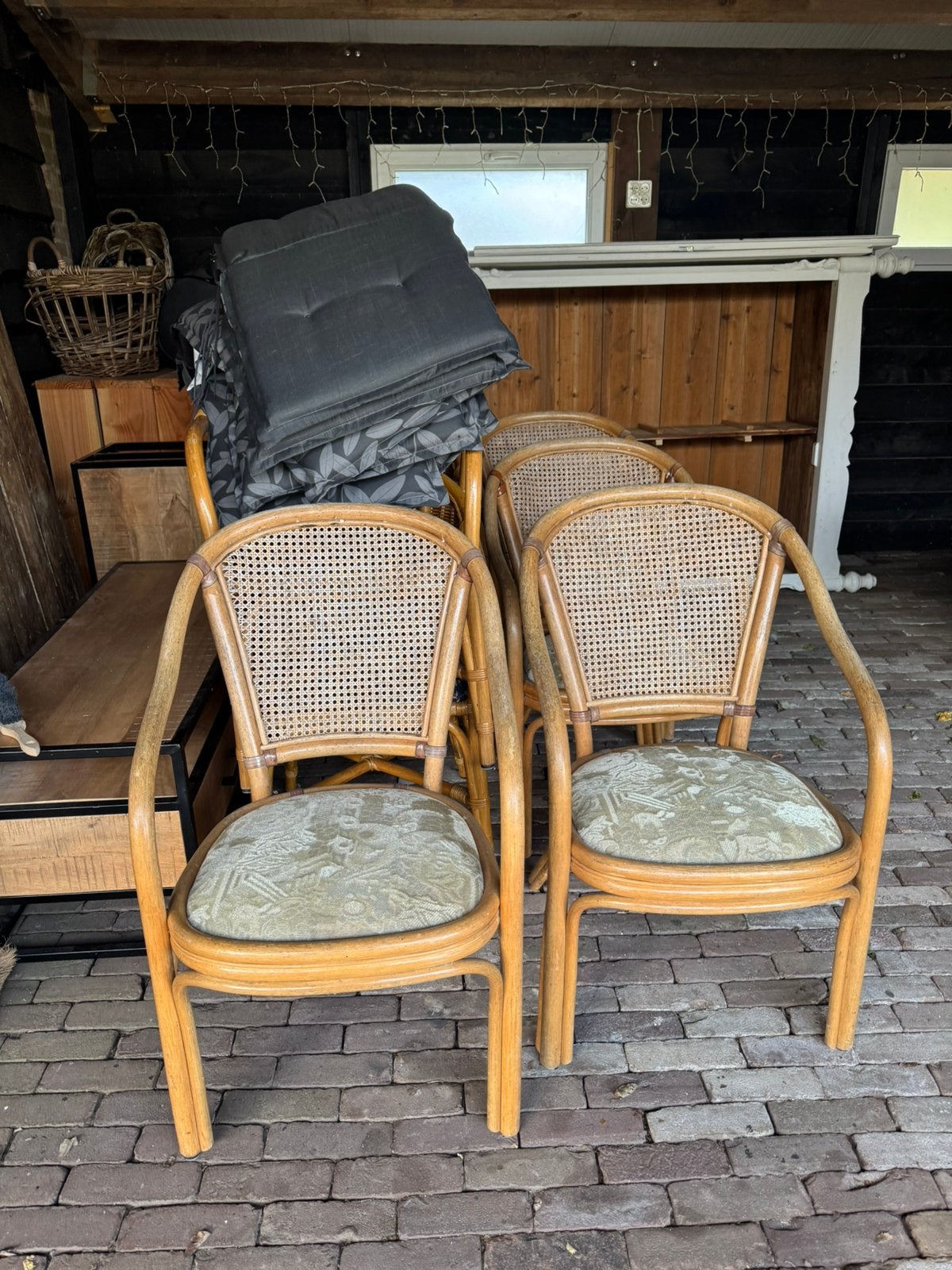 Rotan stoelen antiek, Ophalen, Gebruikt, Rotan