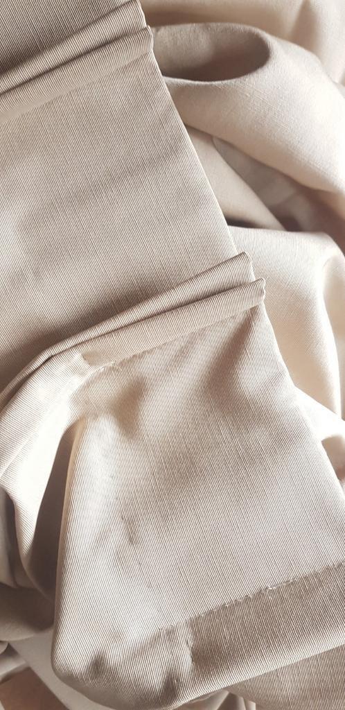 gordijnen soepel vallend elegant warm beige 195 178 luxe, Verzenden, Zo goed als nieuw, Beige