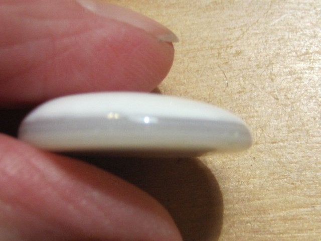 ed. 3x aparte edelsteen WITTE JADE (3) (cabuchon), Verzenden, Nieuw