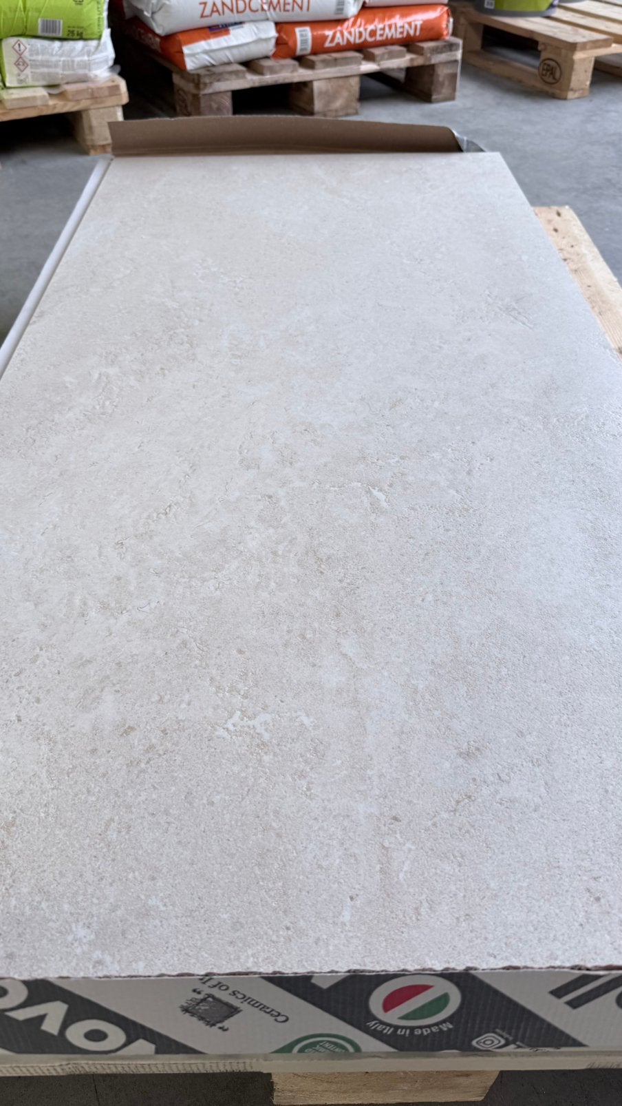 Vloertegels Novabell 60x120 beige zand. 4,3 m2, Ophalen, Nieuw, Minder dan 5 m², Vloertegels