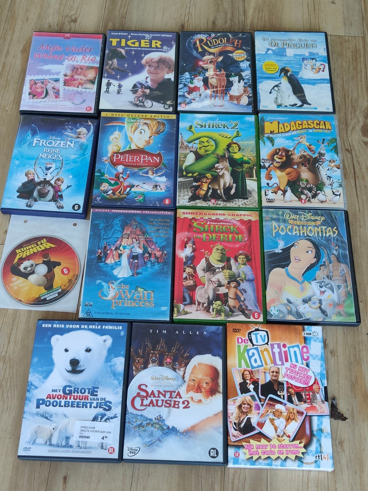 Disney minder DVD's: Peter Pan, Frozen, Shrek, e, Avontuur, Gebruikt, Alle leeftijden, Ophalen of Verzenden