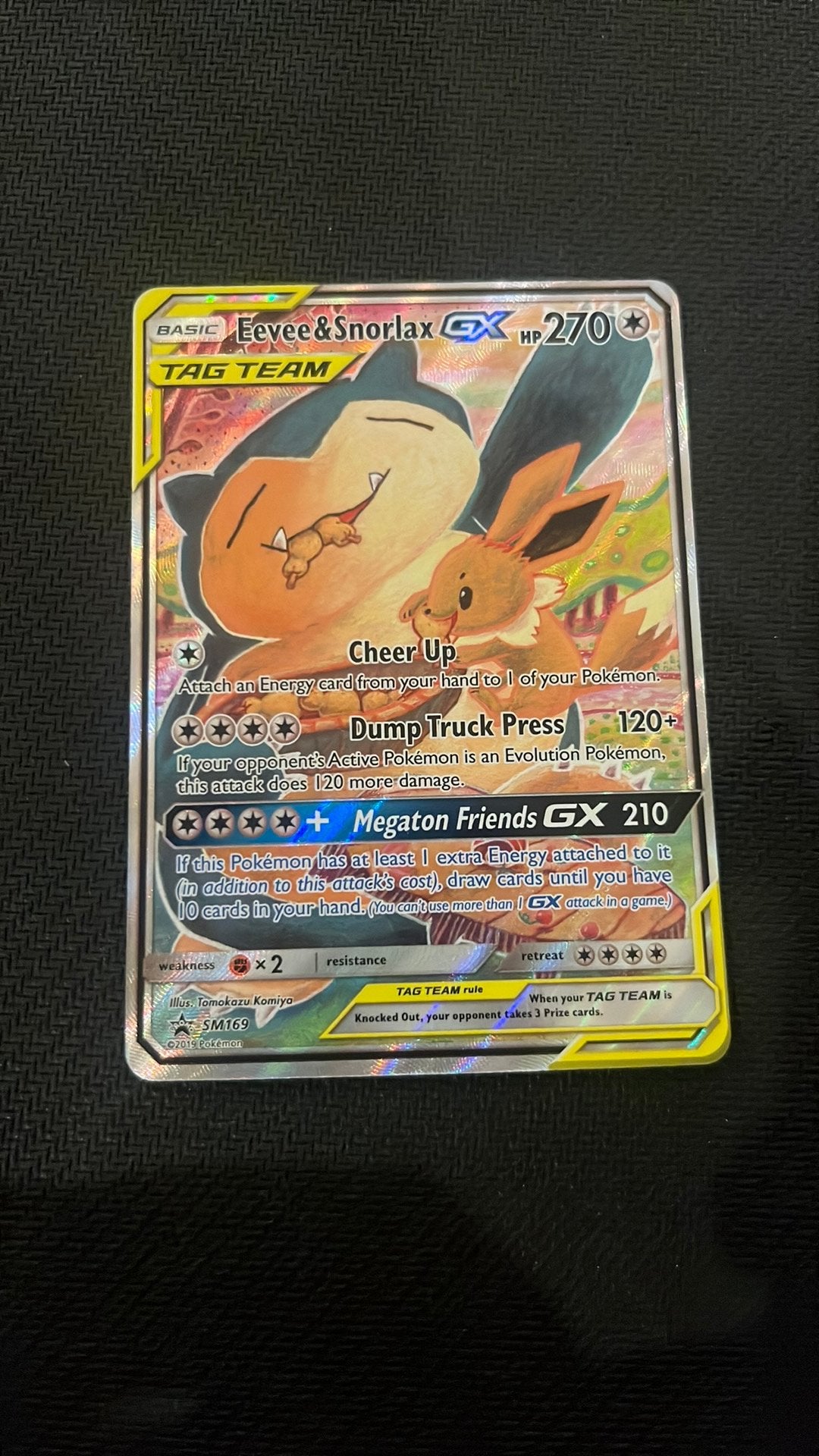 Eevee & Snorlax SM169 - Pokemon, Ophalen of Verzenden, Zo goed als nieuw