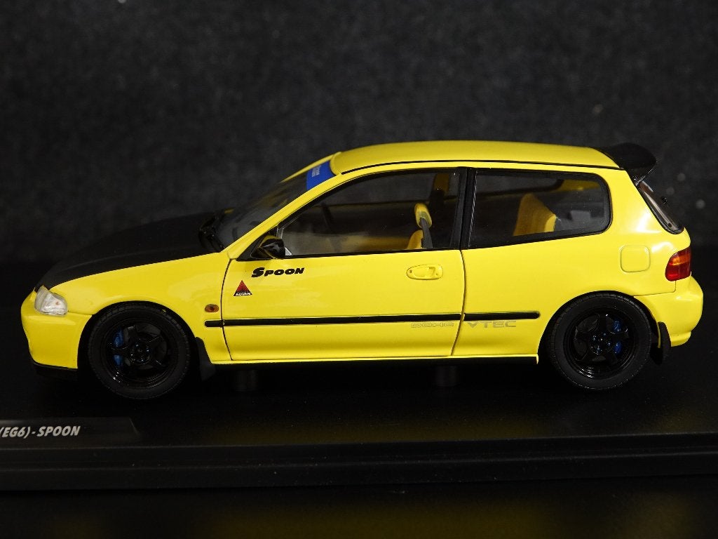 Solido 1:18 Honda Civic (EG6) 1991 Spoon version, geel, Solido, Auto, Solido, Onbekend