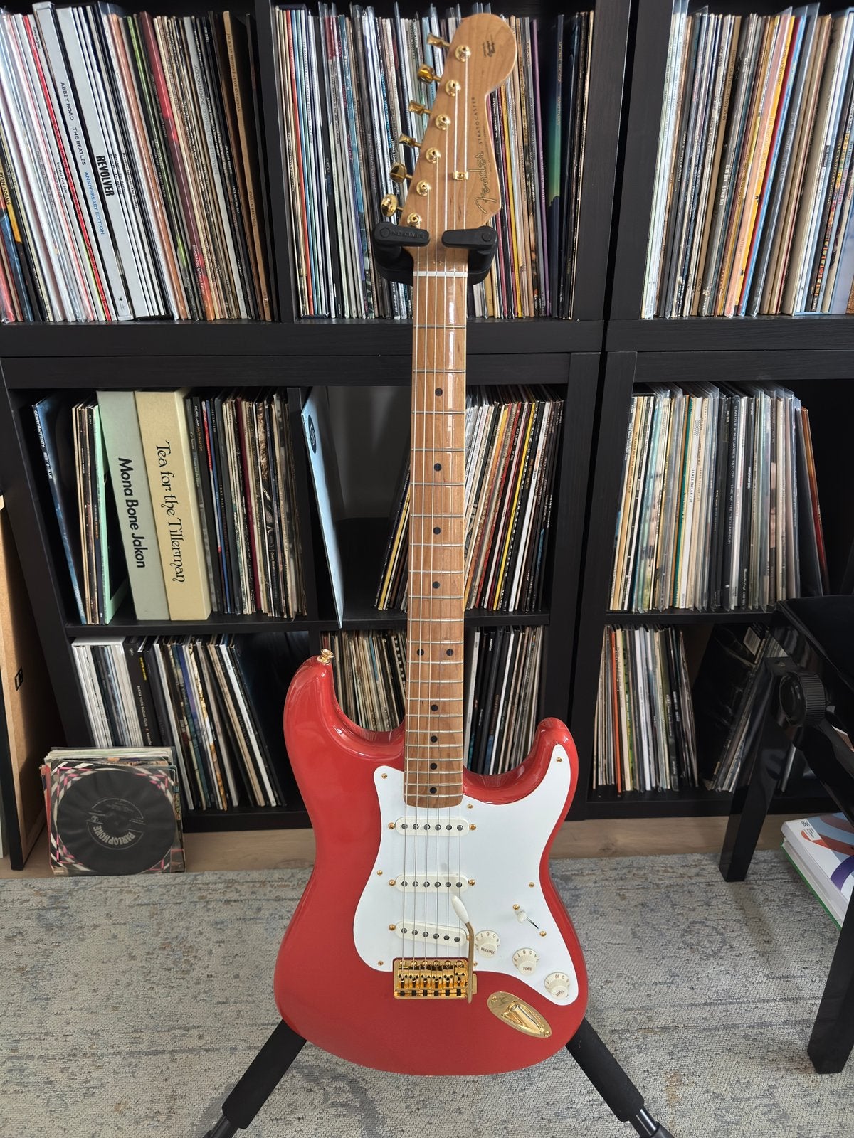 Fender Limited Edition Vintera II '50s Strat Fiesta Red, Ophalen, Zo goed als nieuw, Solid body, Fender