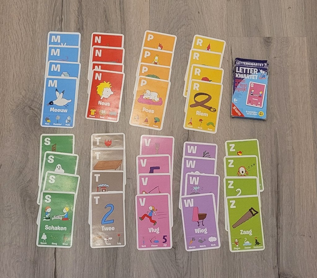 kwartet leren lezen alfabet deels, Kinderen en Baby's, Speelgoed | Educatief en Creatief, Ophalen of Verzenden, Zo goed als nieuw