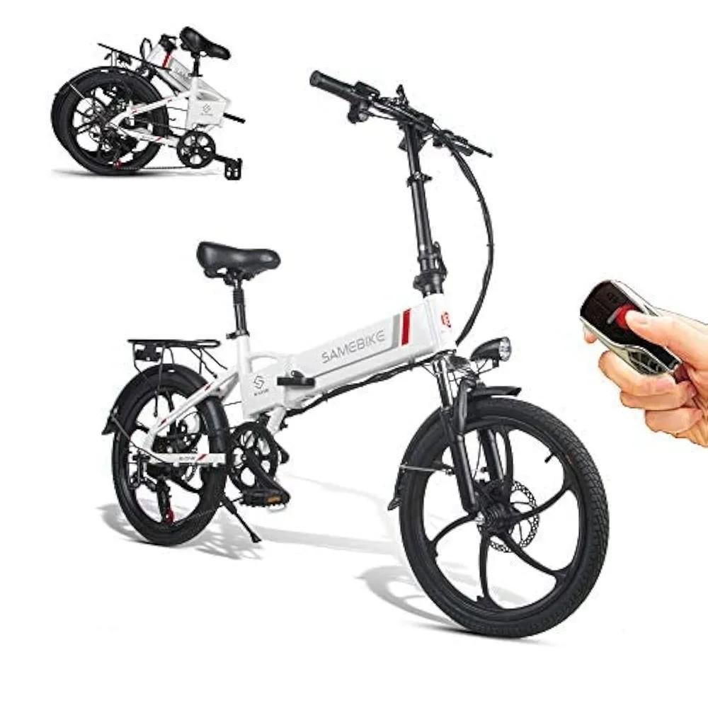 SAMEBIKE Opvouwbare E-Bike - Wit, Zo goed als nieuw, Overige merken, Ophalen of Verzenden, Zo goed als nieuw, Minder dan 47 cm