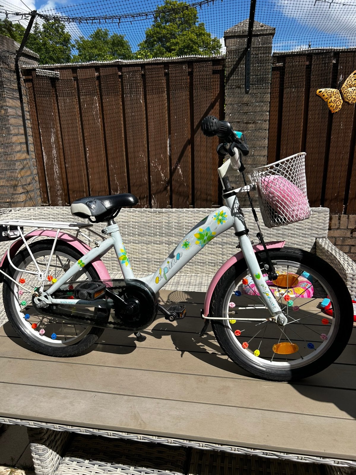 Alpina meisjes fiets 4-6 jaar, Ophalen, Gebruikt, Terugtraprem, 16 tot 20 inch