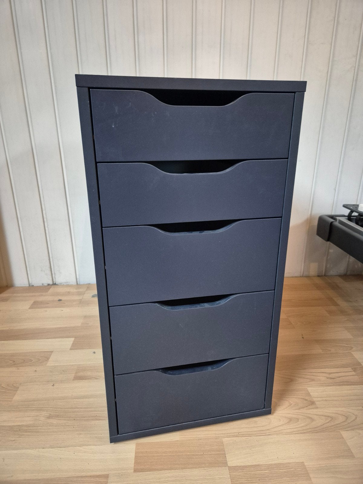 IKEA Alex ladeblok met 5 lades - Donkerblauw, Ophalen, Minder dan 50 cm, Modern, functioneel, 5 laden of meer