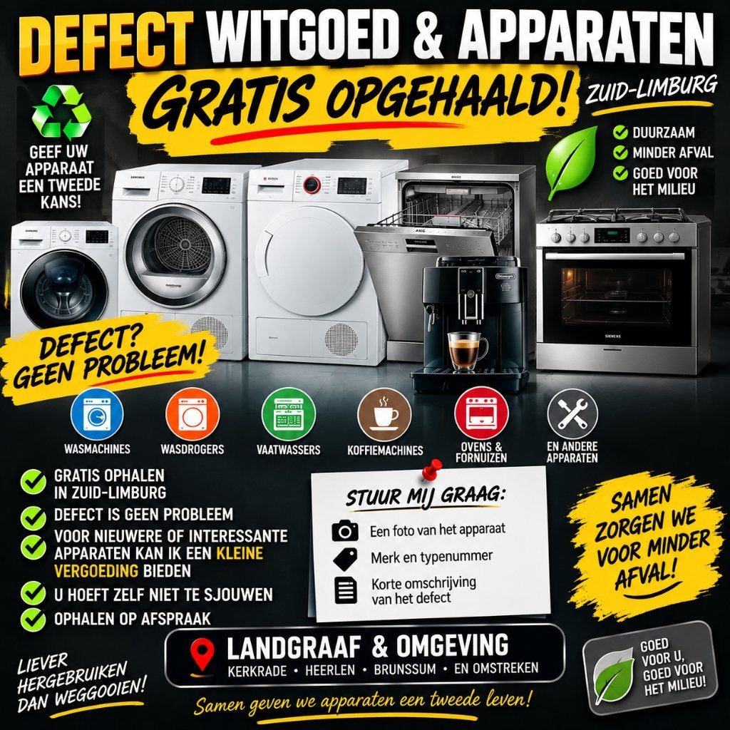 witgoed, Ophalen, Gebruikt, 1200 tot 1600 toeren