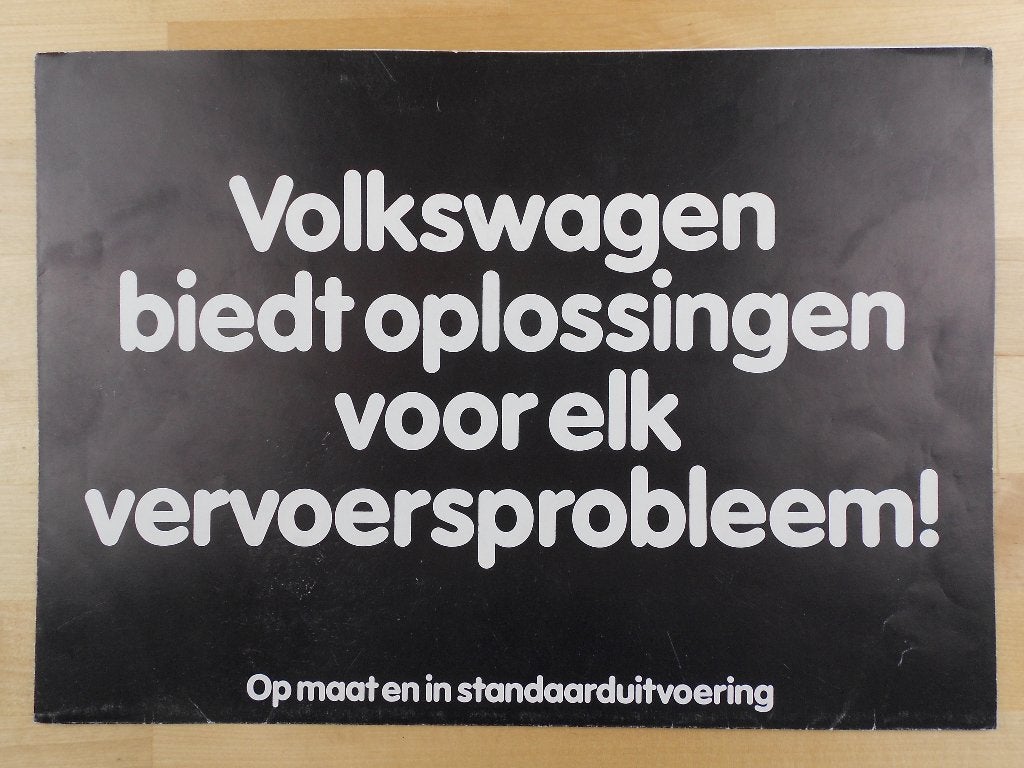 Volkswagen Transporter T3 LT Passat Golf Brochure 1980, Volkswagen, Ophalen of Verzenden, Zo goed als nieuw, Volkswagen