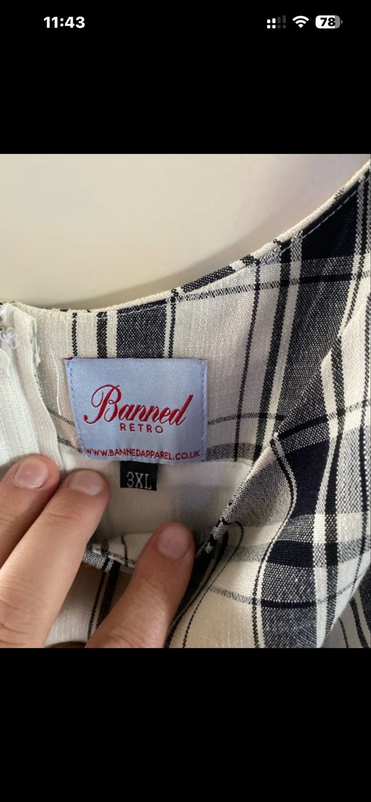 Banned Retro geruite jurk 3XL - Nieuw, Kleding | Dames, Jurken, Overige kleuren, Maat 46/48 (XL) of groter, Nieuw, Ophalen of Verzenden