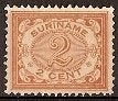 Suriname NVPH nr 43 ongebruikt Cijfer 1908, Ophalen of Verzenden, Postfris
