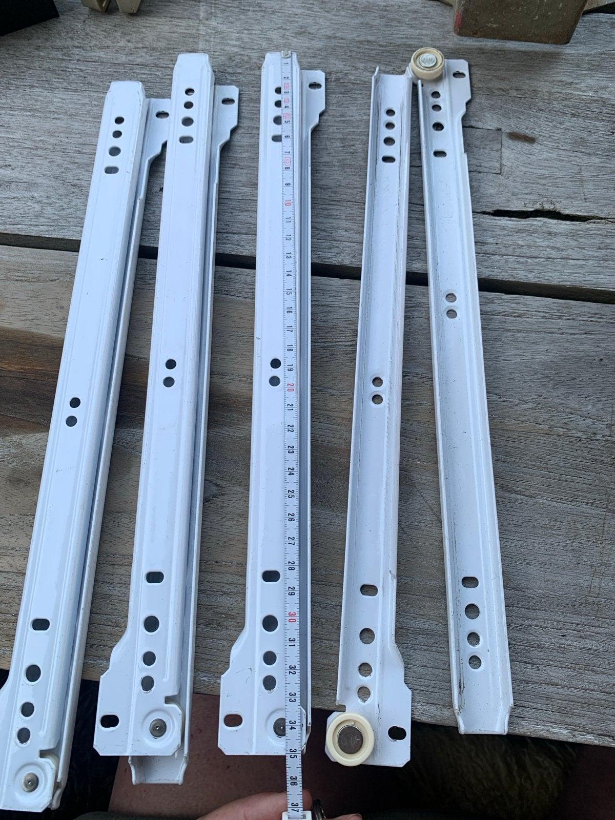 Ladegeleiders wit - 6 stuks (3 paar), Ophalen of Verzenden, Gebruikt